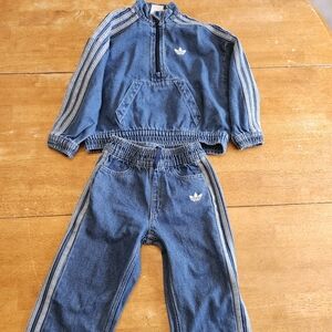 Adidas Kids Demin Tracksuit 3-4yr